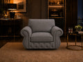 Rio Swan Chesterfield 1 Seater Sofa – Velvet Fabric