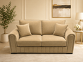 Lilly Plush Velvet 2 Seater Sofa – Plain Fabric Loveseat with Soft Cushions