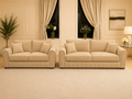 Lilly Plush Velvet 3+2 Sofa Set – Plain Fabric Sofa Suite with Soft Cushions