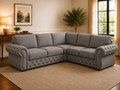 Rio Swan Chesterfield Corner (2c2) Sofa – Velvet Fabric