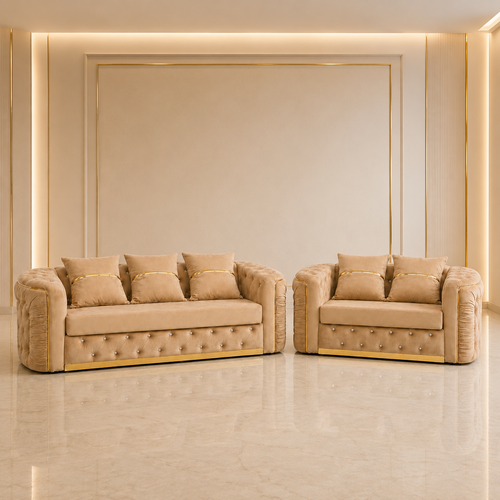 Ambassador Chesterfield 3+2 Seater Sofa – Velvet Fabric