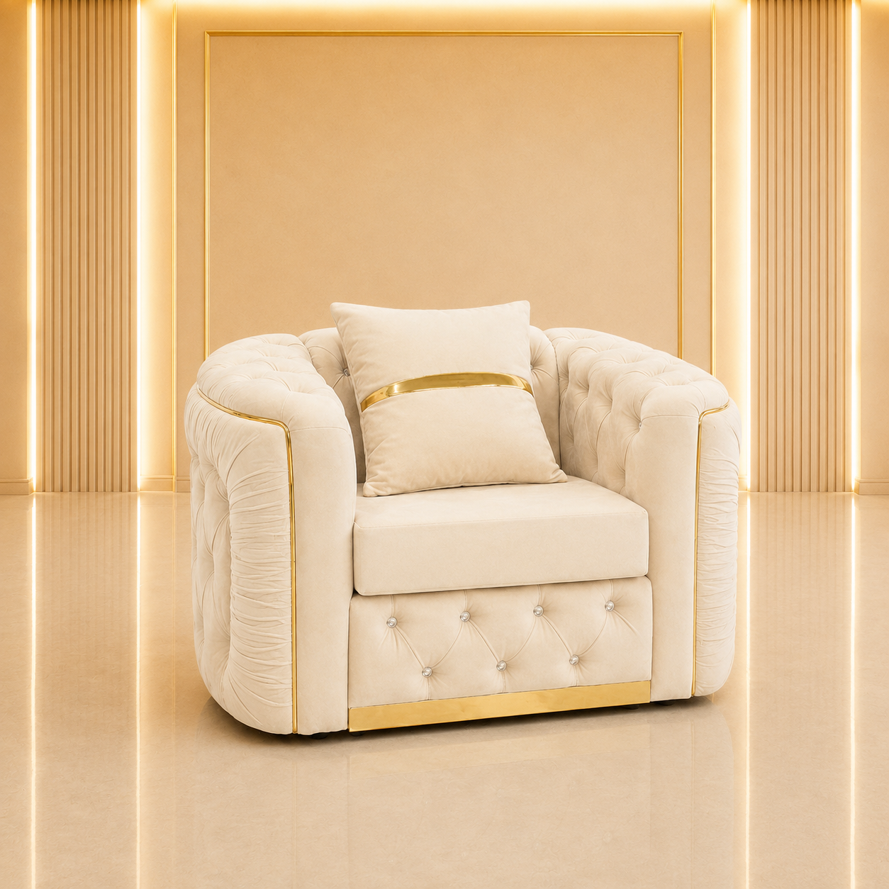 Ambassador Chesterfield 1 Seater Sofa