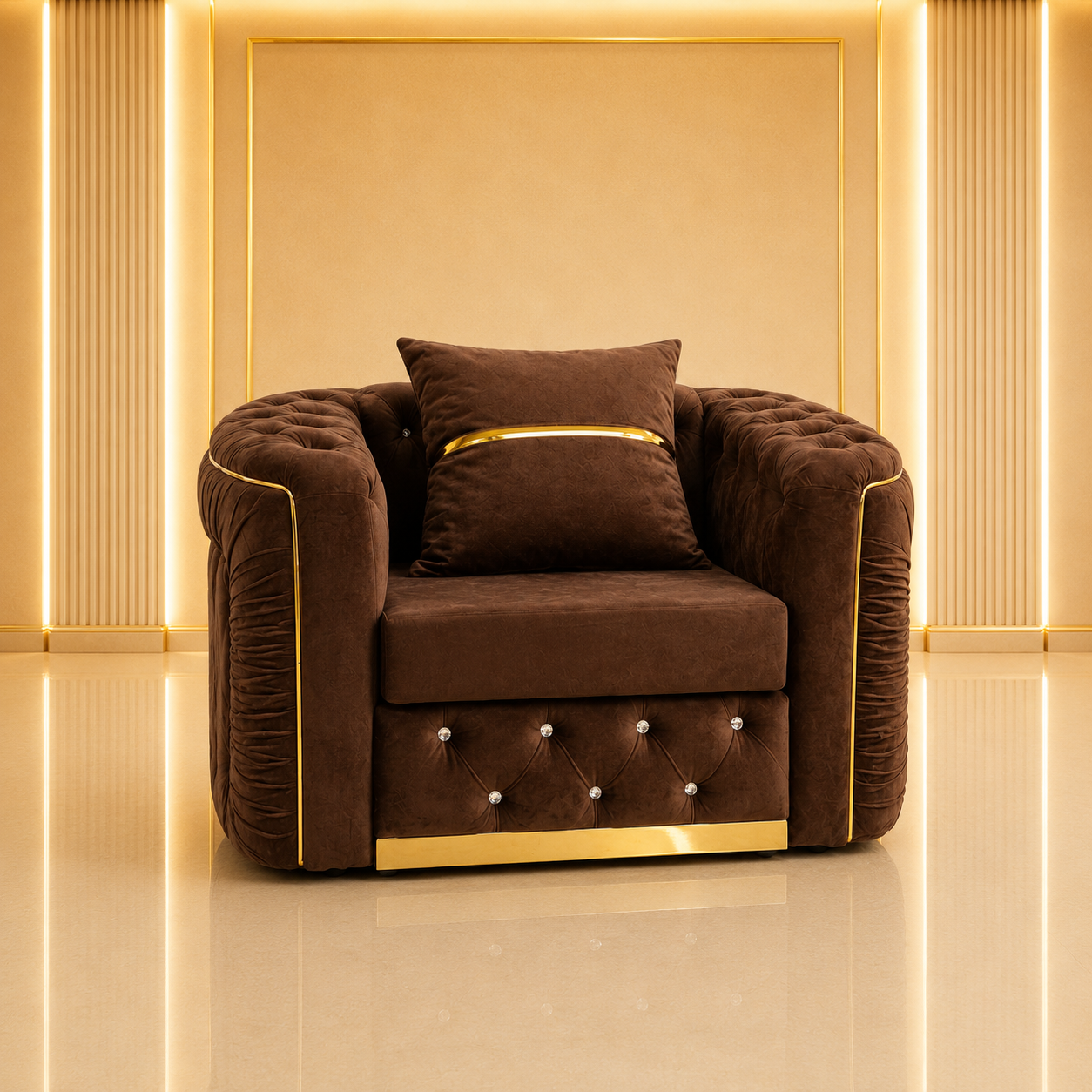Ambassador Chesterfield 1 Seater Sofa