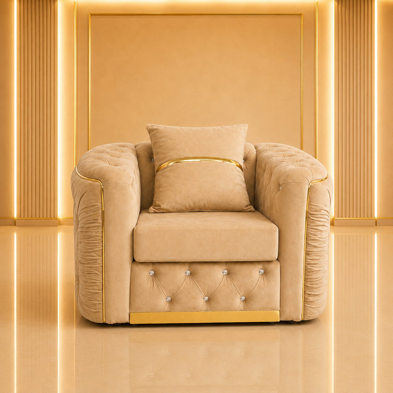 Ambassador Chesterfield 1 Seater Sofa