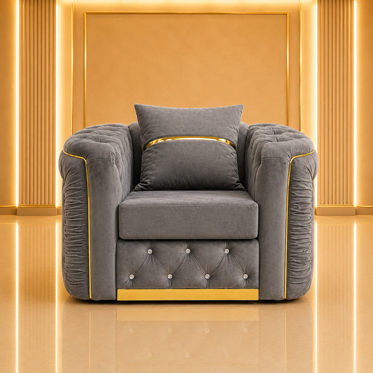 Ambassador Chesterfield 1 Seater Sofa