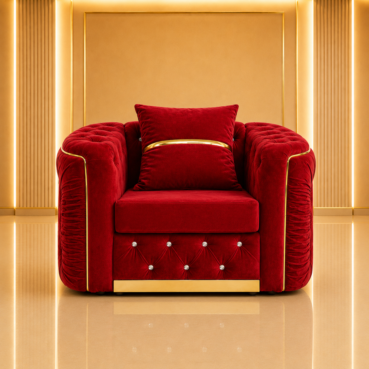 Ambassador Chesterfield 1 Seater Sofa