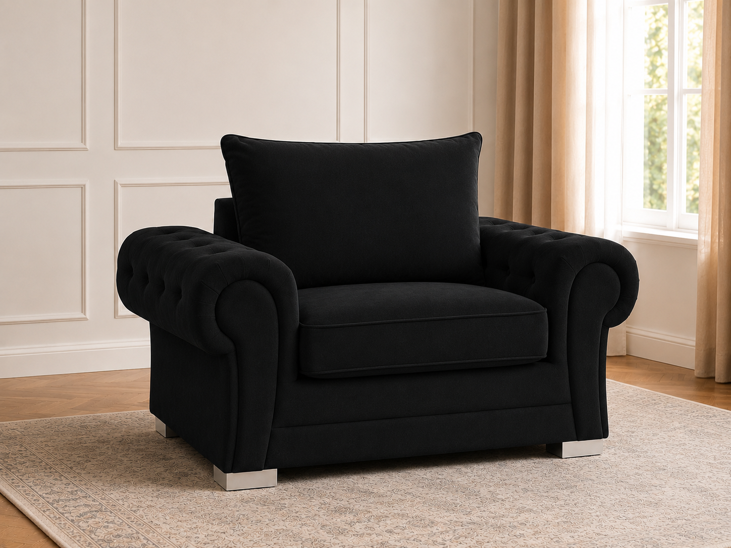 Verona Velvet Armchair – Luxury 1 Seater Sofa Chair