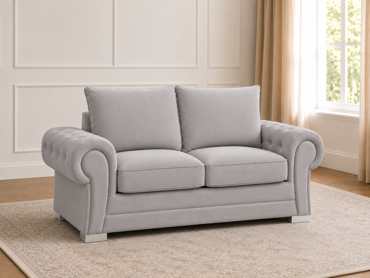 Verona Velvet 2 Seater Sofa – Luxury Fabric Sofa