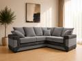 Denno Cord Fabric Corner Sofa – Modern L Shaped Sofa