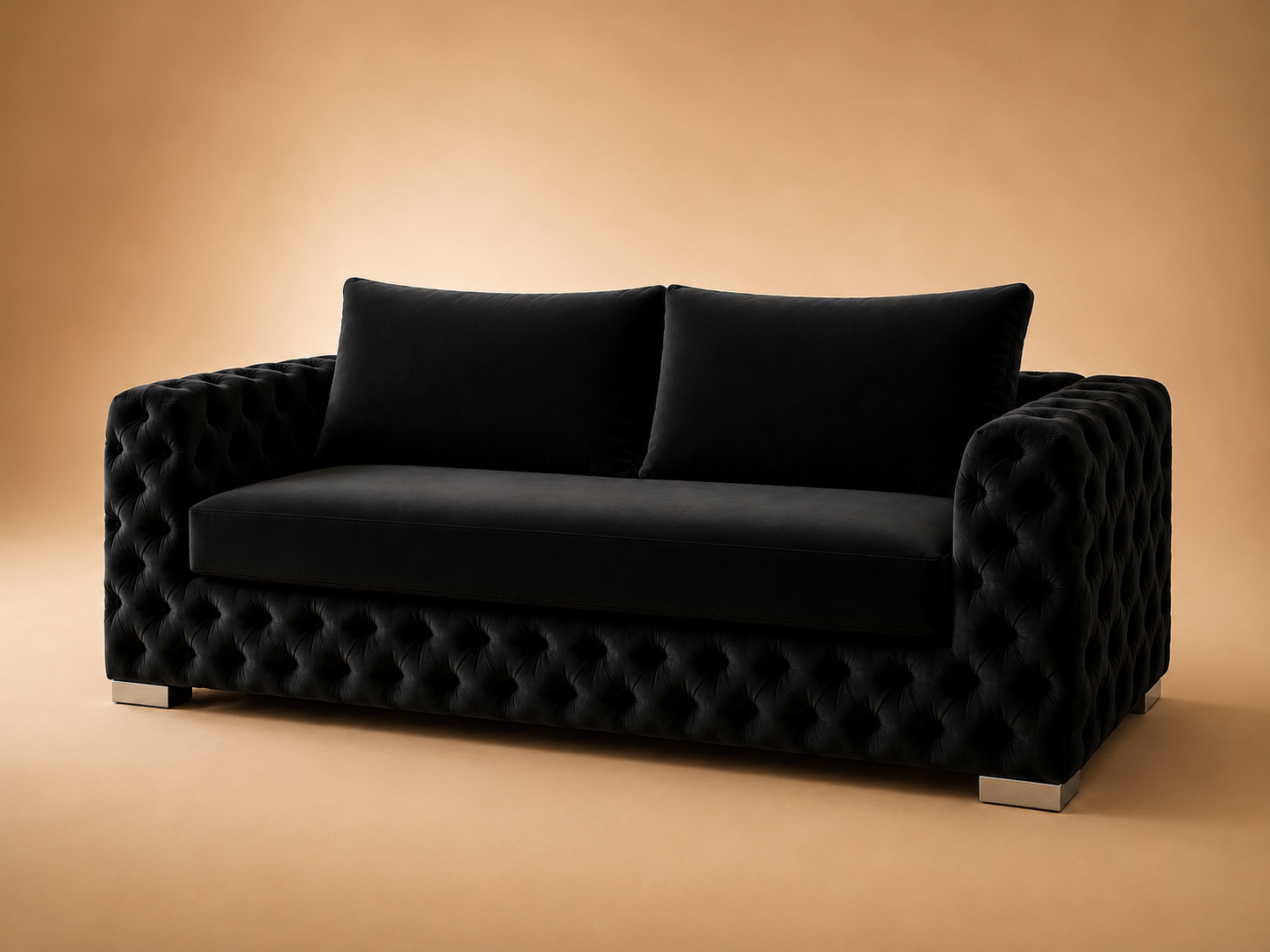 Ashton Chesterfield 3 Seater Sofa – Velvet Fabric