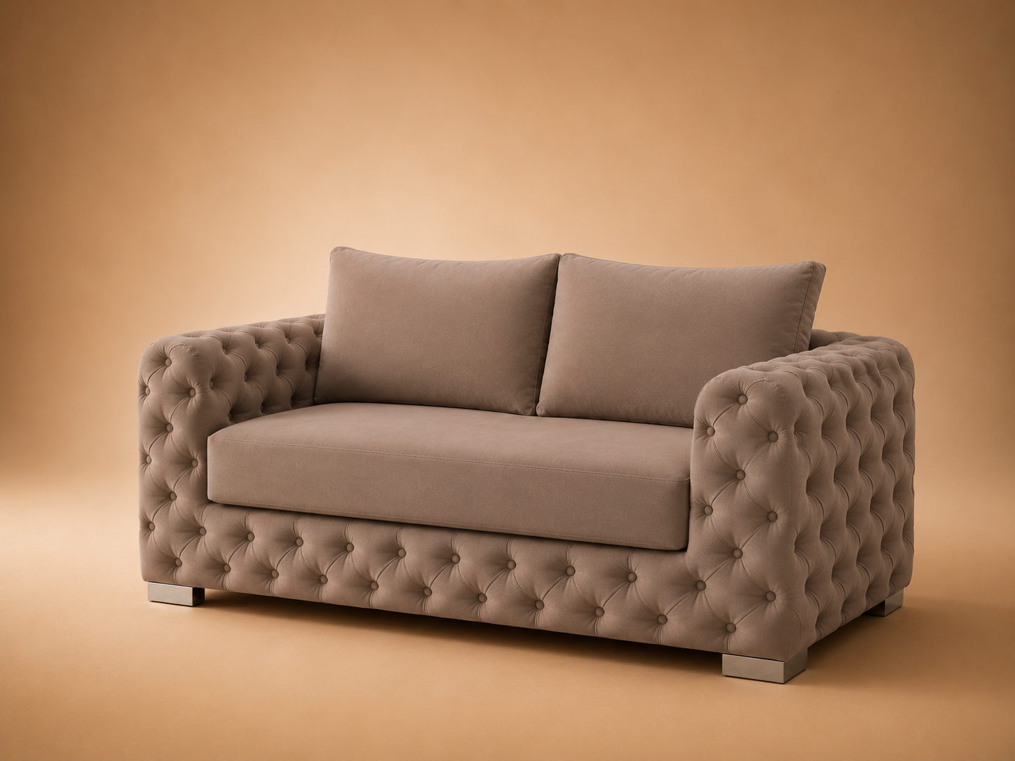 Ashton Chesterfield 2 Seater Sofa – Velvet Fabric