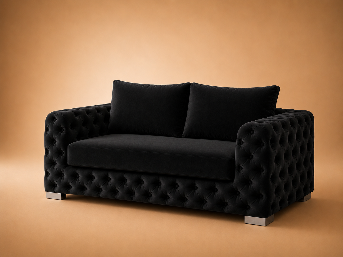Ashton Chesterfield 2 Seater Sofa – Velvet Fabric