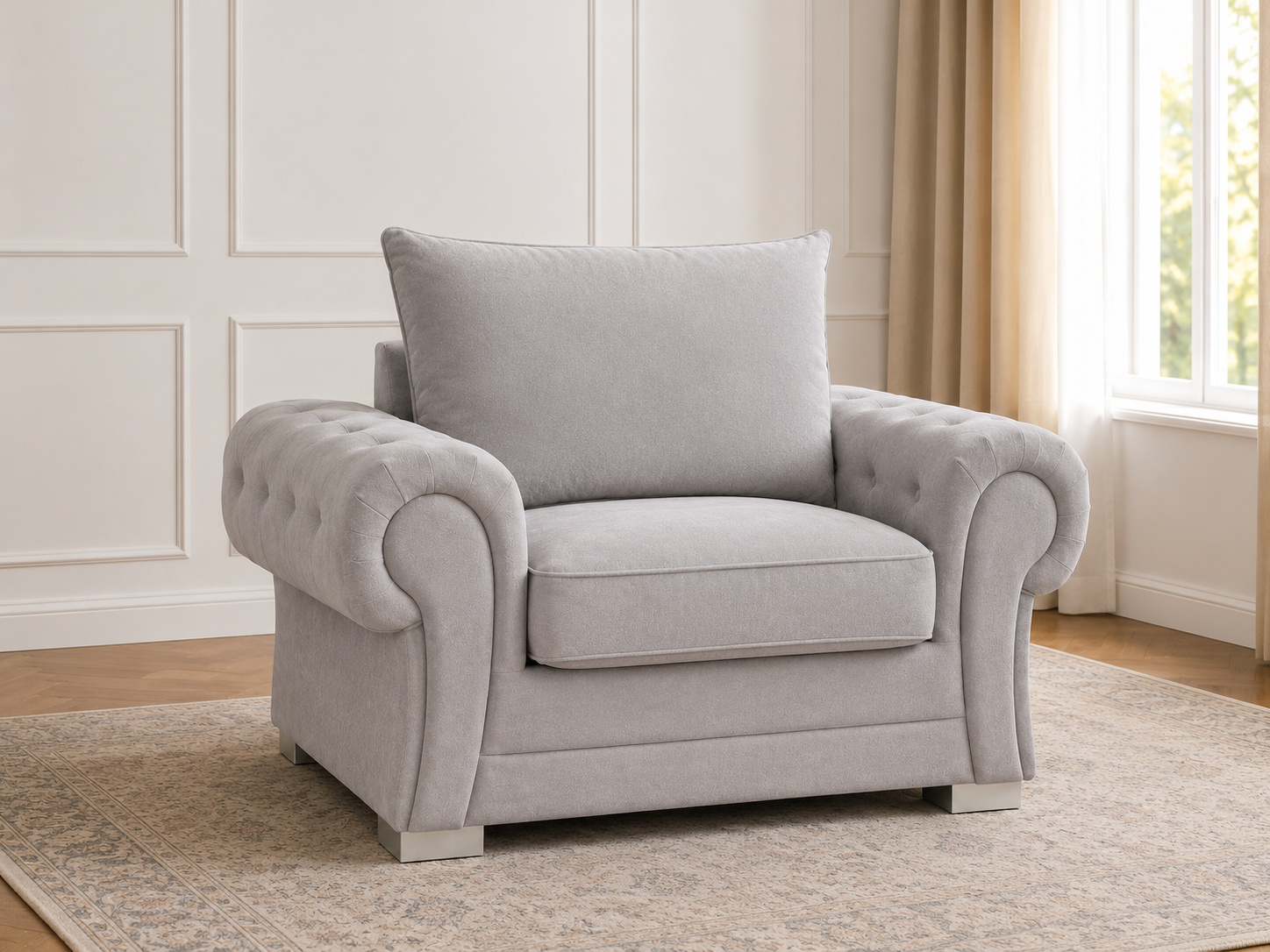 Verona Velvet Armchair – Luxury 1 Seater Sofa Chair